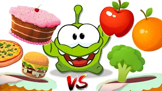Junk Food Vs Healthy Food with Om Nom | What Om Nom loves? | Fun Learning Videos for Toddlers