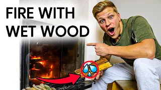 How To Start A Fire With Wet Wood (IN UNDER 5 MINUTES!)