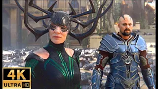 Хела уничтожает армию Асгарда 4К. Hela destroys the Asgardian army. Тор: Рагнарёк Thor: Ragnarok