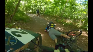 eMTB race win at Rails to River XC 2024, Lake Fairfax