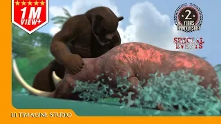 Woolly Rhinoceros VS Arctodus simus  : Dinosaurs Battle Special #pong1977 #dinosaur #dinosaurs