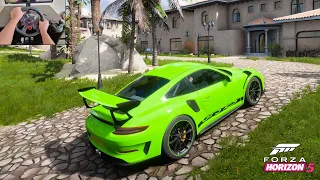Porsche 911 GT3 RS | Green Monster - Forza Horizon 5 | Logitech G29 4K UHD Gameplay