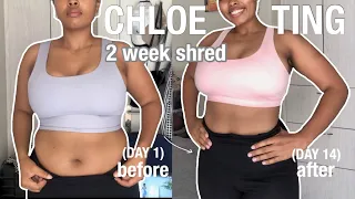 I TRIED THE CHLOE TING 2 WEEK SHRED CHALLENGE 2020 (I'm SHOOK!) | Cinammon Cat