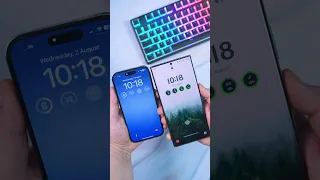 iOS 17 Vs One UI 6 Lock Screen Widgets !! #Shorts #OneUI6 #iOS17