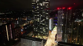 Birmingham City Centre City lights 4K Drone Beautiful Sceneries