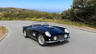 Driving a Ferrari 250 GT California Spyder in the Hills of San Francisco.