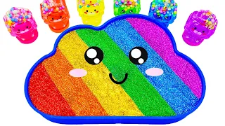 Mixing All My Slime l How To Make Rainbow Cloud Bathtub With Glitter Slime | By Yo Yo Colors