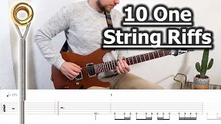 10 One String Riffs (with Tabs)