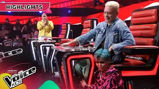 Coach KZ sits on the floor after Coach Martin blocks her | The Voice Kids Philippines 2023