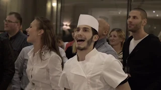 We Will Rock You musical Hungary flashmob  - Continental  Hotel Budapest
