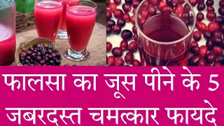 फालसा का जूस पीने के फायदे | Falsa Juice Health Of Benefits In Hindi |