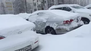 Мощный снегопад накрыл Москву. 4 февраля 2018 г