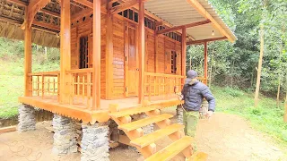 Full video of the final touches to the wooden house in the woods | Nông Văn Bình