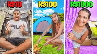 24 HORAS NO ACAMPAMENTO DE 10 REAIS, 100 REAIS OU 10.000 REAIS - JULIANA BALTAR