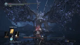 DARK SOULS™ III: Darkeater Midir vs Sunlight Spear NG+7 (NO DAMAGE)