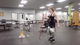 Bilateral AK Amputee Walking - Focused on Success!