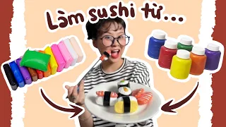 LÀM SUSHI TỪ MÀU VÀ ĐẤT NẶN ?? | Beisme