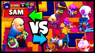 SAM vs ALL BRAWLERS! NEW CHROMATIC BRAWLER!!!