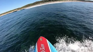 Surf POV GoPro Spot X Reef I turn too sharply on this wave & catch a rail..