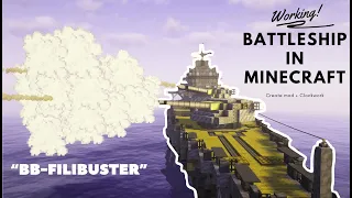 Working Battleship in Minecraft!