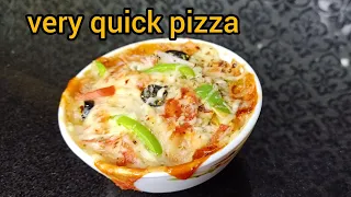 1 minute mug pizza in microwave || Quick bowl pizza in microwave || quick pizza Recipe