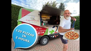 120 Pizzas in Two hours! Living the dream in our #pizza van.