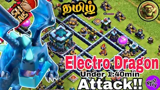 Th13 Electro Dragon Attack in tamil | TH13 Best Air Attack Strategy - Clash Of Clans