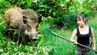 Detecting wild boar - craft some primitive traps.../ Bushcraft & Survival - Part 3