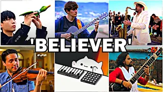Who Played it Better: Believer (Bird, Cat, Guitar, Sax, Violin, Indian Instruments)