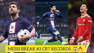 LIONEL MESSI 😱 BREAK THREE CRISTIANO RONALDO'S RECORDS  IN THIS SEASON 🔥🔥