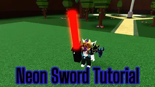 Neon Sword Tutorial in Build A Boat For Treasure