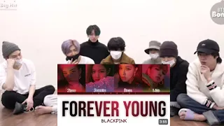 BTS Reaction to Blackpink "Forever young" colour coded Lyrics [Fanmade 💜]