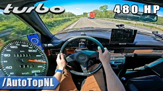 1990 Audi 200 *BIG TURBO* on Autobahn by AutoTopNL