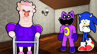 SONIC AND CATNAP VS ESCAPE GUMPY GRAN IN ROBLOX