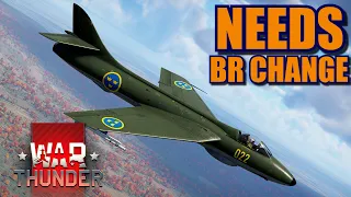 War Thunder J-34, The Swedish Hunter! Suffering from uptiers!