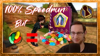 Harry Potter 2 (PC) 100% Speedrun BUT every BEAN we collect in the Game I eat in REAL LIFE!