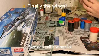 Building my f-104 starfighter 1:72 Academy (time-lapse)