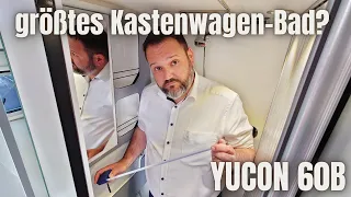 Besser als ein Schwenkbad? Yucon 60 B: Kastenwagen mit riesigem Badezimmer