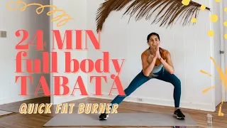 TOTAL BODY TABATA HIIT WORKOUT// sweaty + quick, no equipment home workout.