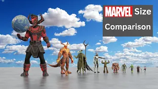 MARVEL Size Comparison | 3d Animation Comparison | Scale Studios