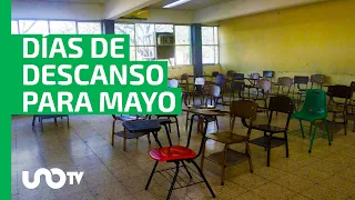 Días festivos y sin clases para mayo 2024