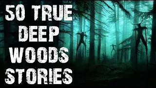 50 TRUE Disturbing Cryptid & Deep Woods Horror Stories | MEGA COMPILATION | (Scary Stories)