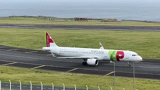 Landings at Ponta Delgada Airport PDL on a windy Sunday, Sao Miguel Azores Portugal 14.04.2024 #PDL