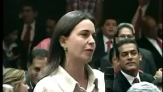 El encontronazo de María Corina y Chávez