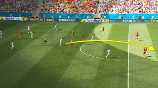 Messi Outstanding Pass to Di Maria vs Belgium