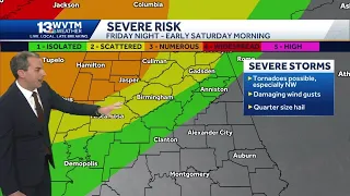 Severe storms Friday night