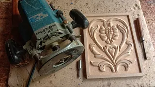 Wood Carving for beginners, perfect handling router machine wood carving