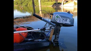 Testando motor 5 HP Hidea no Caiaque samurai, trocador de marcha caseiro.