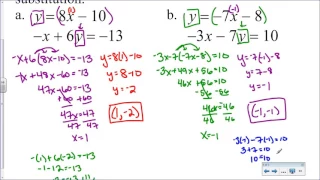 5 3 Solve Systems of Equations with Substitution (One equation solved for y)