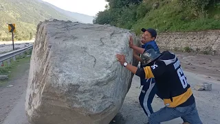 view of manali and it's nearby places  after flood.